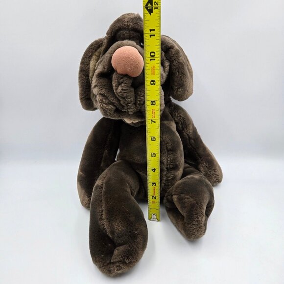 Vintage 1981 Wrinkles Dog Hand Puppet 18” Plush The Heritage Collection Ganz - Picture 2 of 12